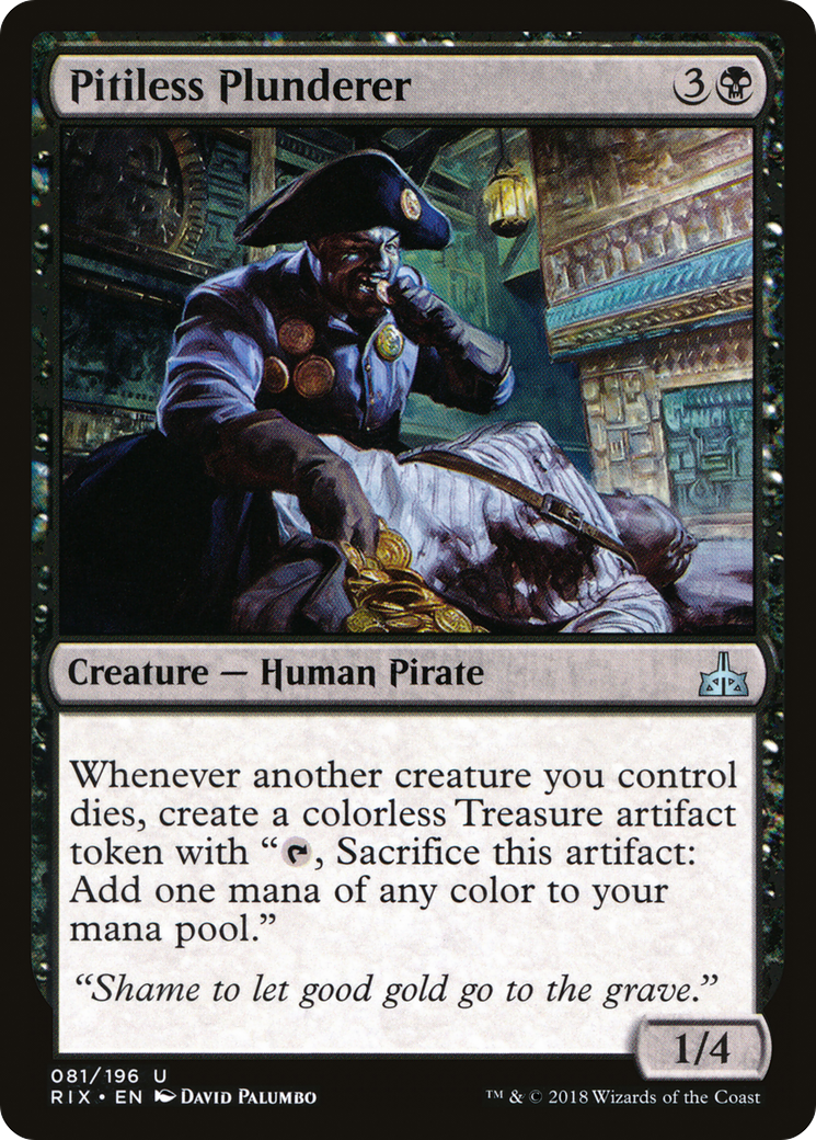 Pitiless Plunderer – Rivals of Ixalan 81 – Magic: The Gathering single card Main image