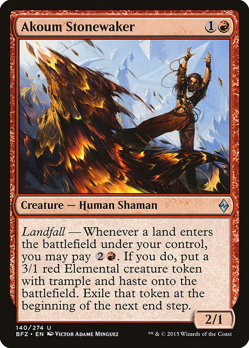 Akoum Stonewaker – Battle for Zendikar (BFZ-140) Magic: The Gathering card Immagine principale del prodotto