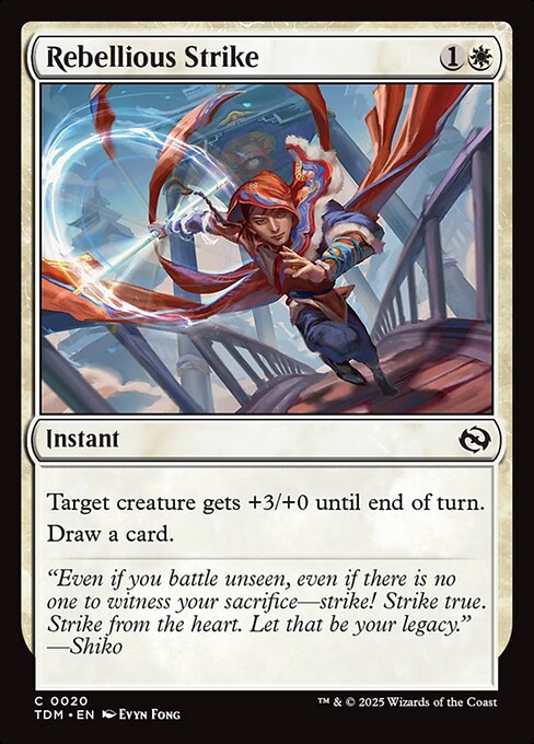 Rebellious Strike – Tarkir: Dragonstorm (TDM-20) Magic: The Gathering card Hauptbild