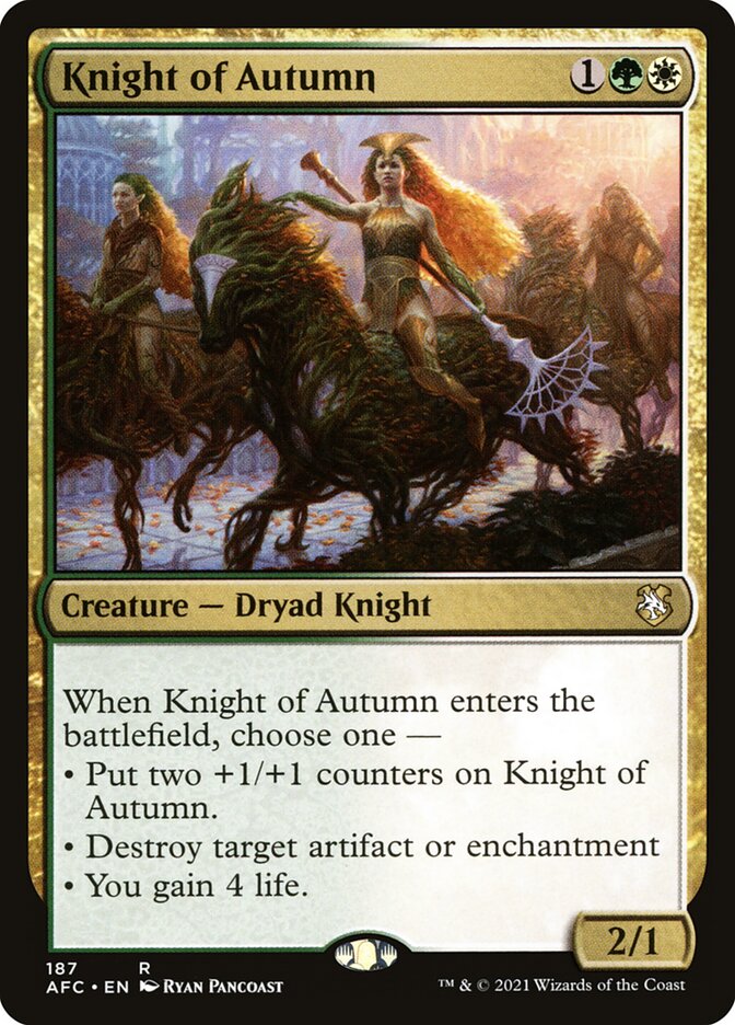 Knight of Autumn - Commander: Adventures in the Forgotten Realms (Rare) [AFC-187]