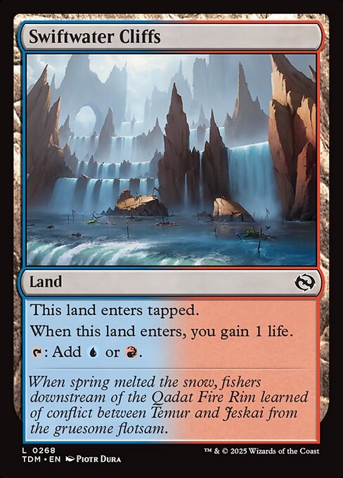 Swiftwater Cliffs – Tarkir: Dragonstorm (TDM-268) Magic: The Gathering card