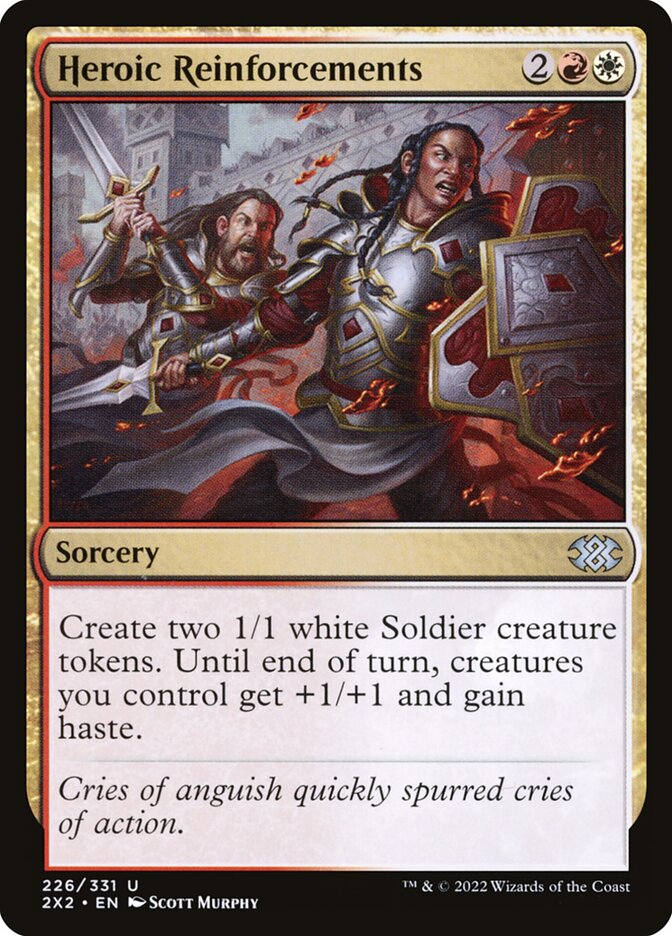 Heroic Reinforcements - Double Masters 2022 (Uncommon) [2X2-226]