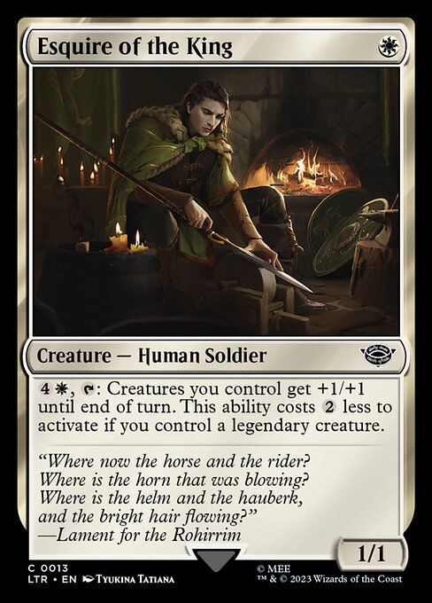 Esquire of the King – The Lord of the Rings: Tales of Middle-earth (LTR-13) Magic: The Gathering card | LC-REM-20260804-15150805975372-caa6dded-ab08-43d0-b2fb-008854582cba