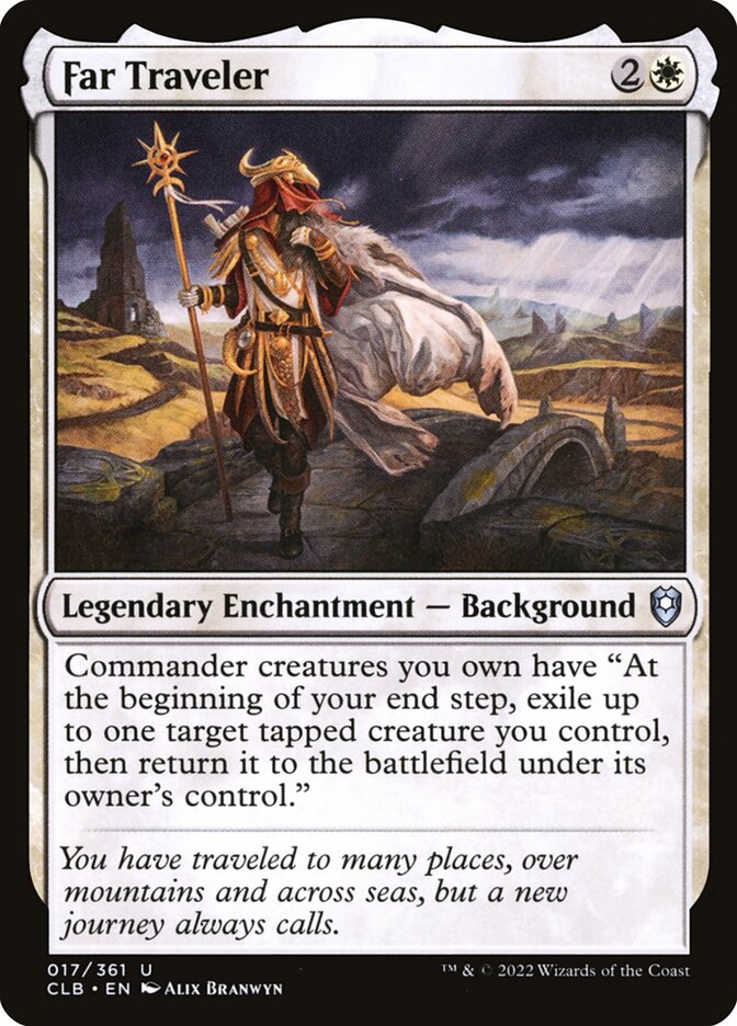 Magic-kaart Far Traveler CLB-17 uit Commander Legends: Battle for Baldur's Gate (Uncommon) Imagen principal del producto