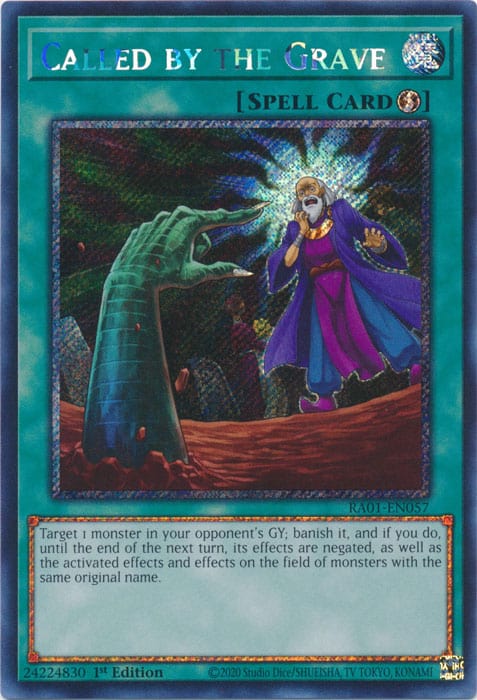 Called by the Grave (Platinum Secret Rare) - RA01-EN057 - Platinum Secret Rare - 1st Edition