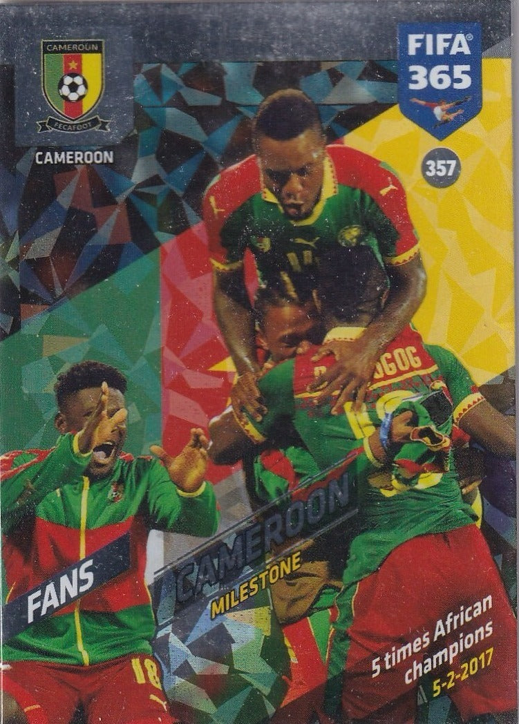 Cameroon - FIFA 365: 2018 Adrenalyn XL Milestone #357 - Near Mint