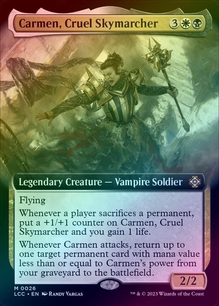 Carmen, Cruel Skymarcher - Extended Art (Foil) (LCC)