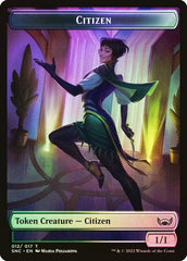 Cat // Citizen Token (Foil) (SNC)