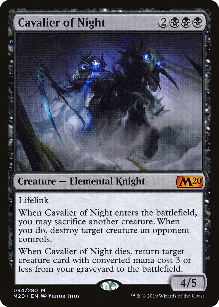 Cavalier of Night – Core 2020 94 – Magic: The Gathering single card | Lichcards