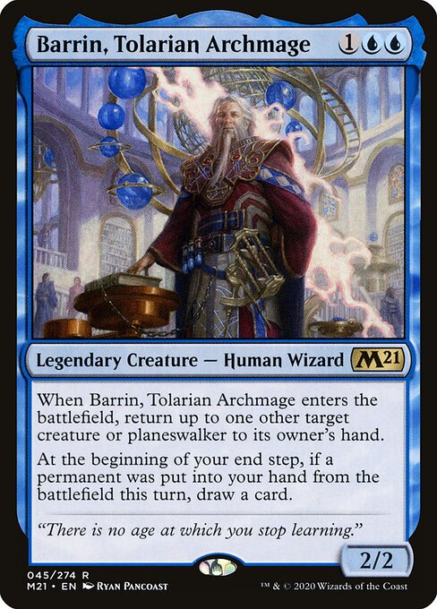 Barrin, Tolarian Archmage – Core 2021 (M21-45) Magic: The Gathering card Hauptbild