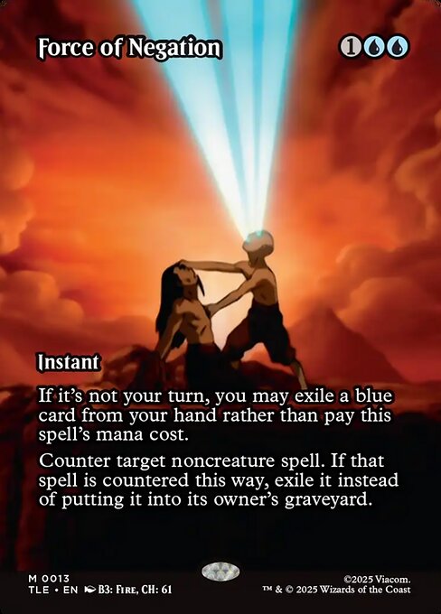 Force of Negation – Magic: The Gathering | Avatar: The Last Airbender: Eternal (TLE-13) Magic: The Gathering card