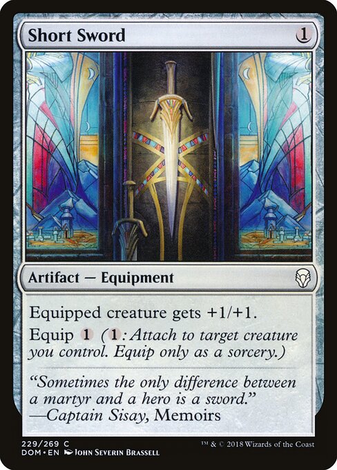 Short Sword – Dominaria (DOM-229) Magic: The Gathering card