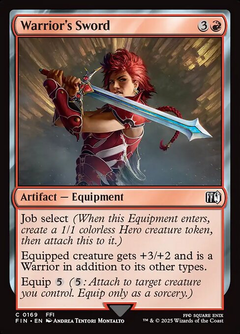 Warrior's Sword – Final Fantasy (FIN-169) Magic: The Gathering card | LC-REM-20260804-15568985424204-cb98a7dd-542e-4448-b3bb-ff5d67a36535