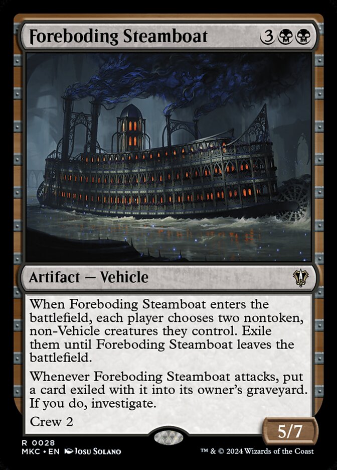 Foreboding Steamboat - Commander: Murders at Karlov Manor (Rare) [MKC-28]