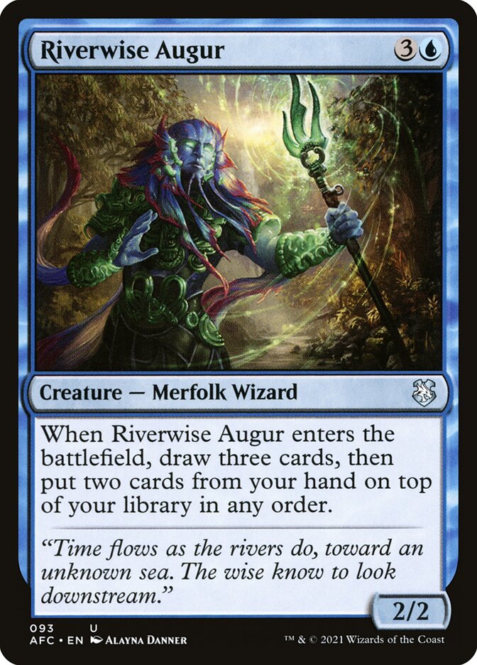 Riverwise Augur - Commander: Adventures in the Forgotten Realms (Uncommon) [AFC-93] Hoofdafbeelding