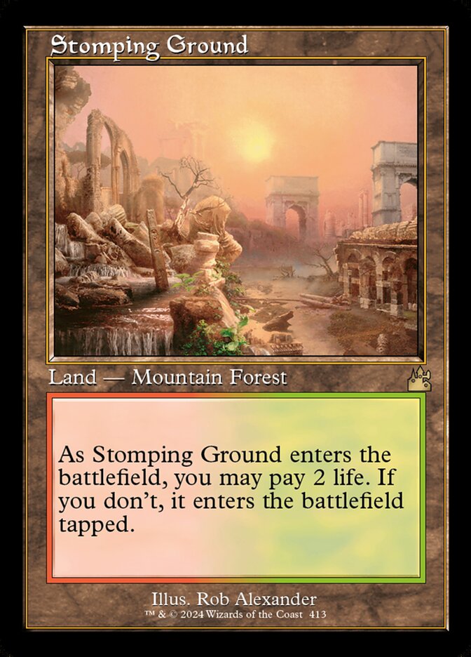 Magic-kaart Stomping Ground RVR-413 uit Ravnica Remastered (Rare) Imagen principal del producto