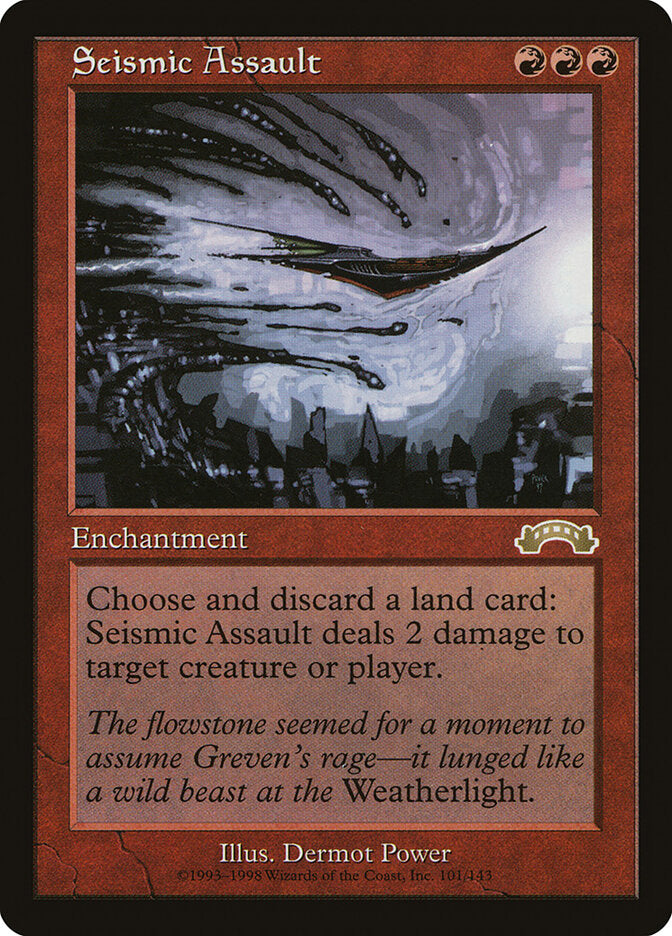 Magic-kaart Seismic Assault EXO-101 uit Exodus (Rare) Hoofdafbeelding