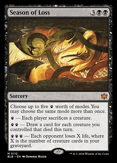 Season of Loss – Bloomburrow (BLB-112) Magic: The Gathering card