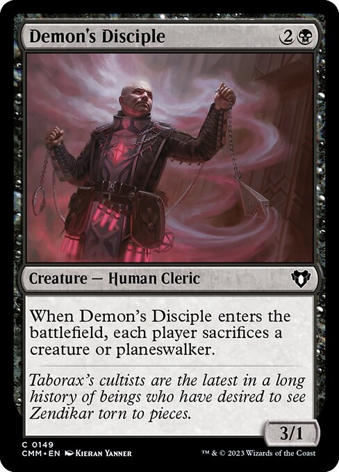 Demon's Disciple – Commander Masters (CMM-149) Magic: The Gathering card Main image