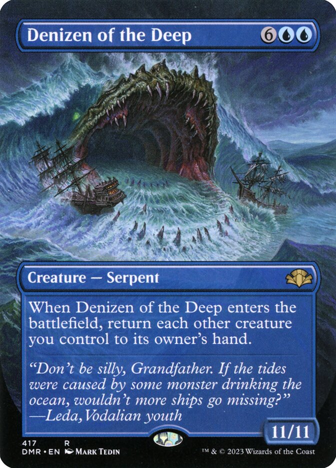 Magic-kaart Denizen of the Deep DMR-417 uit Dominaria Remastered (Rare)