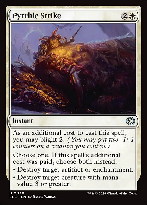 Pyrrhic Strike – Lorwyn Eclipsed (ECL-30) Magic: The Gathering card