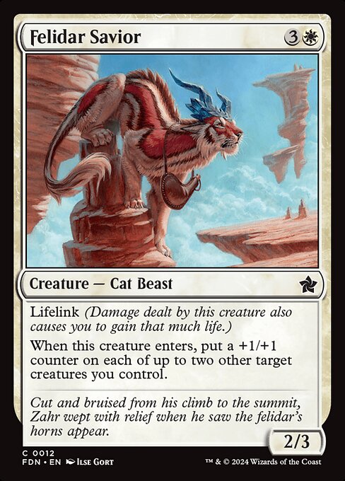 Felidar Savior – Magic: The Gathering Foundations (FDN-12) Magic: The Gathering card Imagen principal del producto