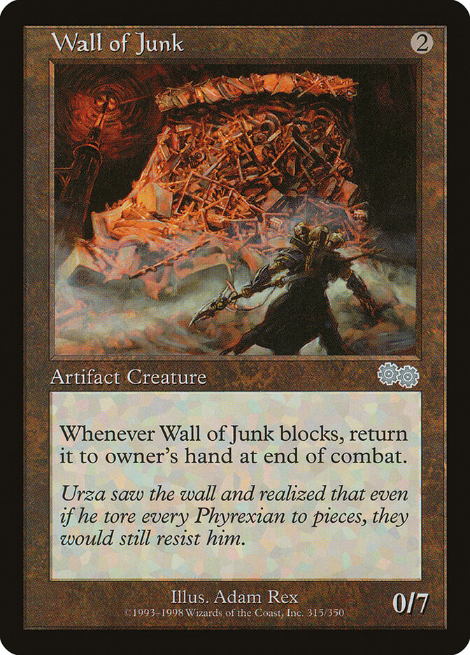 Magic-kaart Wall of Junk USG-315 uit Urza's Saga (Uncommon) Hoofdafbeelding