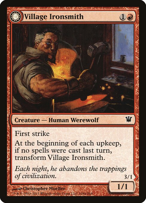 Village Ironsmith // Ironfang – Innistrad (ISD-168) Magic: The Gathering card | LC-REM-20260804-15151508390220-cd5435d0-789f-4c42-8efc-165c072404a2