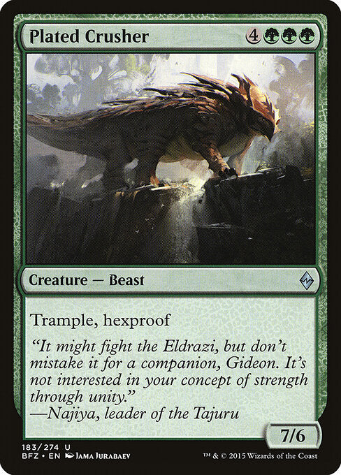 Plated Crusher – Battle for Zendikar (BFZ-183) Magic: The Gathering card