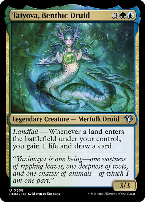 Tatyova, Benthic Druid – Commander Masters (CMM-358) Magic: The Gathering card Immagine principale del prodotto