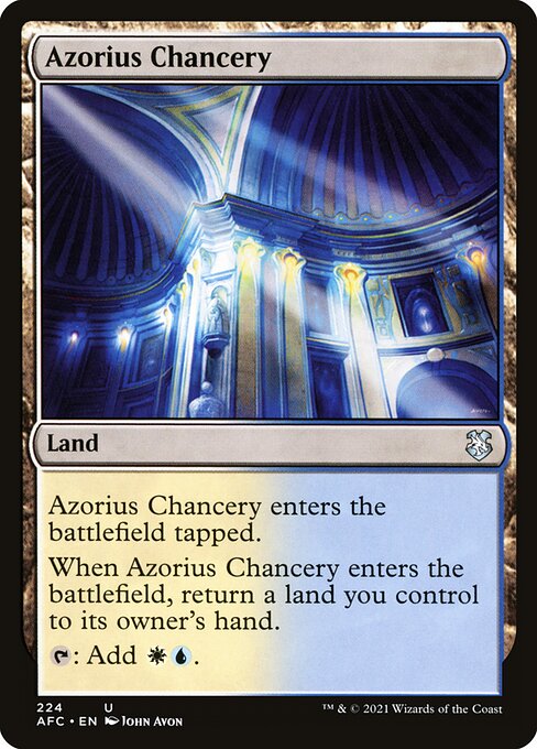 Azorius Chancery – Commander: Adventures in the Forgotten Realms (AFC-224) Magic: The Gathering card