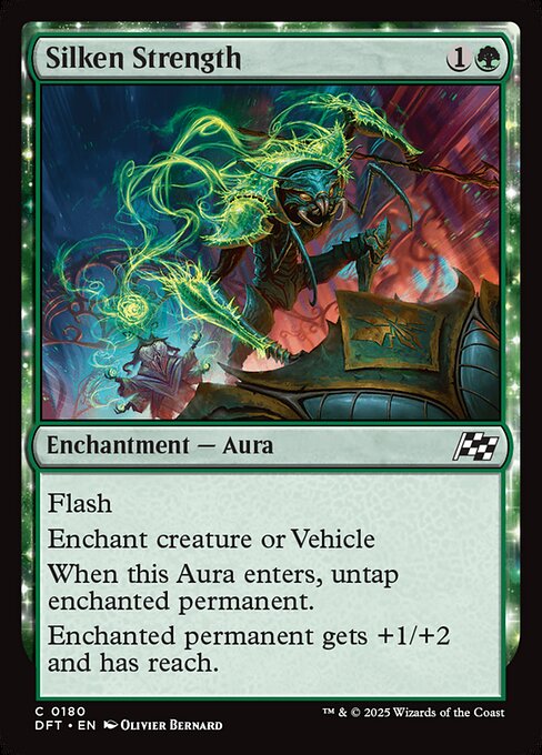 Silken Strength – Aetherdrift (DFT-180) Magic: The Gathering card
