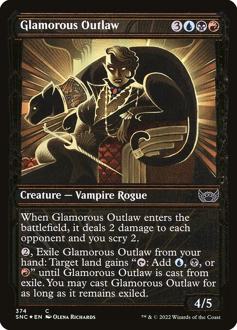 Glamorous Outlaw – Streets of New Capenna (SNC-374) Magic: The Gathering card | LC-REM-20260804-15383343202636-ce205611-15c0-413e-ad2b-b561ae530a30