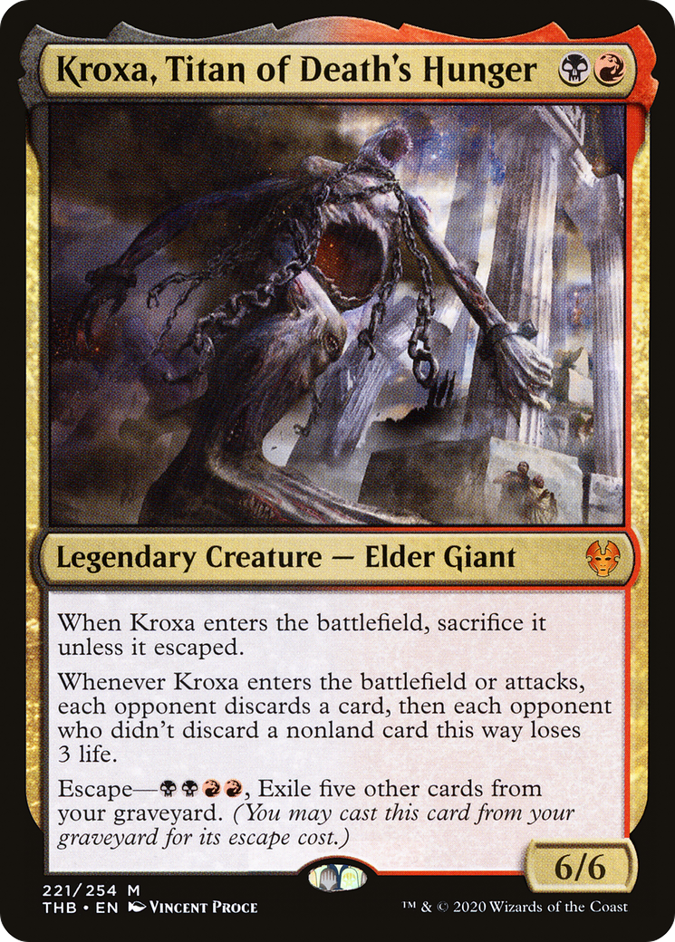 Kroxa, Titan of Death's Hunger – Theros Beyond Death 221 – Magic: The Gathering single card Main image