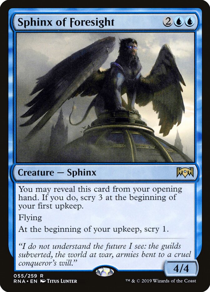 Sphinx of Foresight - Ravnica Allegiance (Rare) [RNA-55] Hauptbild