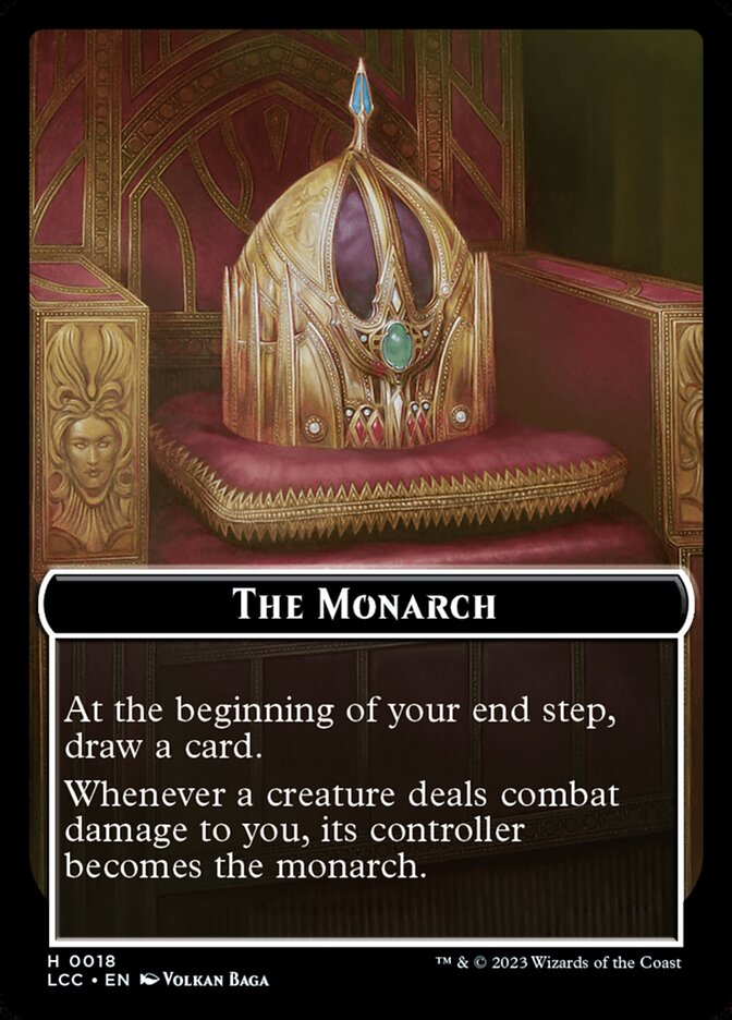Magic-kaart The Monarch // Dinosaur Token TLCI-CT 18/10 uit The Lost Caverns of Ixalan: Tokens (Token) Imagen principal del producto