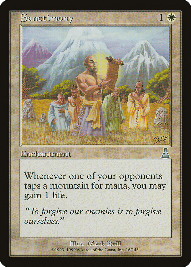 Magic-kaart Sanctimony UDS-16 uit Urza's Destiny (Uncommon) Hoofdafbeelding