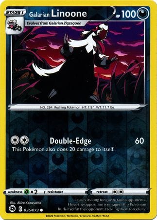 Champion's Path - 036/073 - Galarian Linoone - Reverse Holo