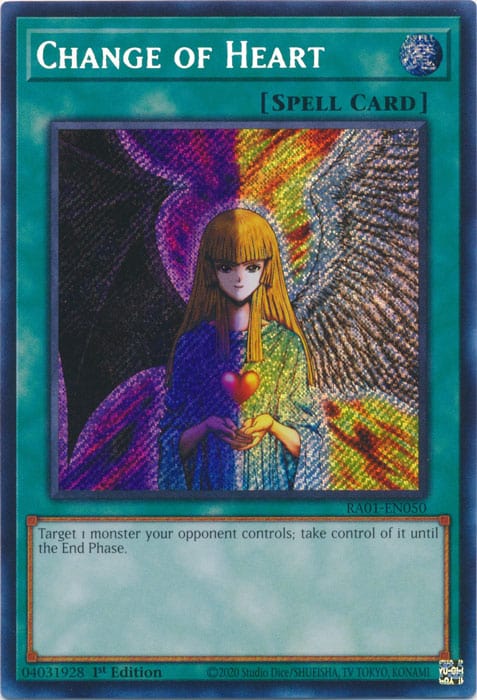 Change of Heart (Secret Rare) - RA01-EN050 - Secret Rare - 1st Edition