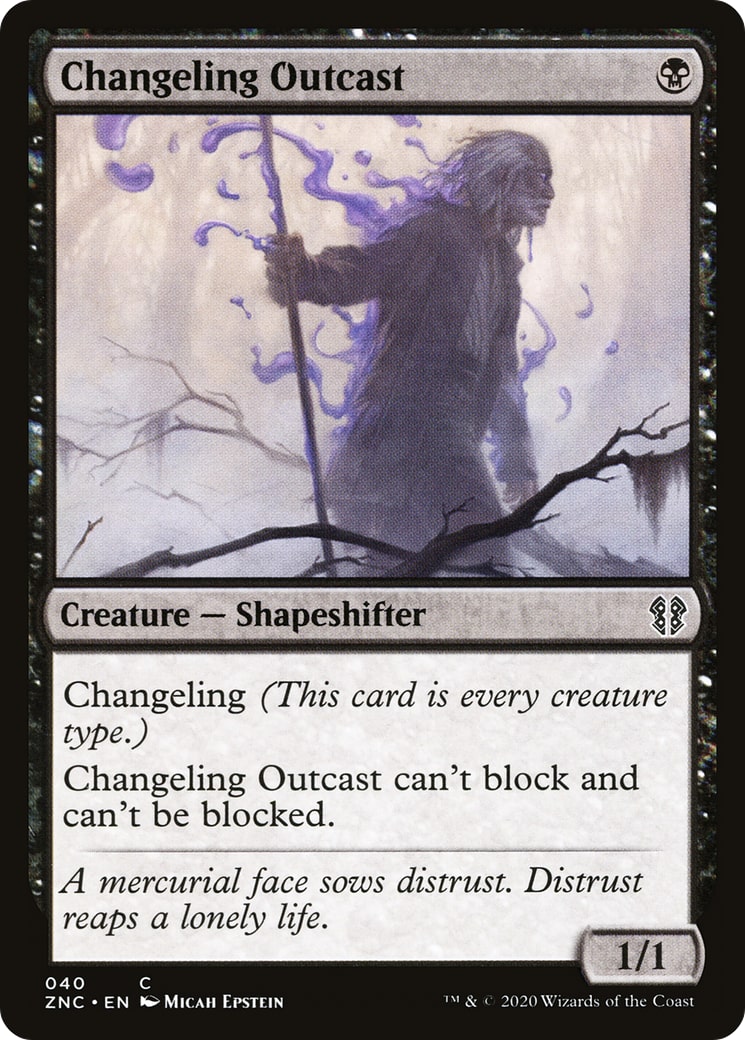 Changeling Outcast – Commander: Zendikar Rising 40 – Magic: The Gathering single card | Lichcards Immagine principale del prodotto