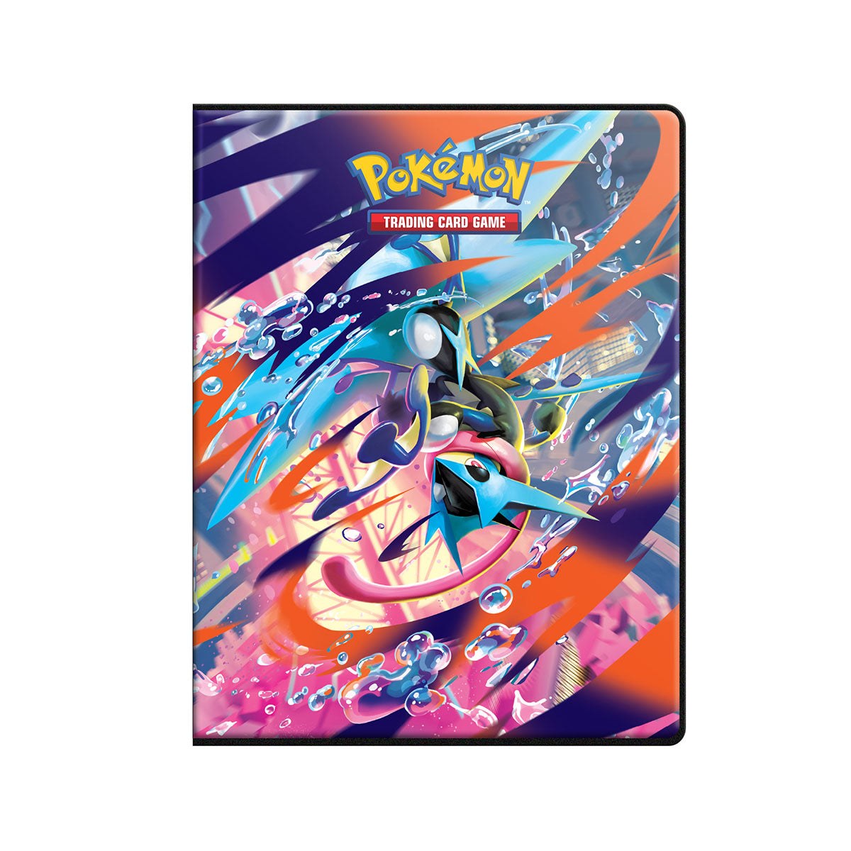 Voorkant van de Ultra Pro 9-Pocket Portfolio Chaos Rising met Mega Greninja