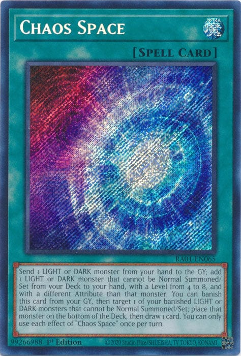 Chaos Space (Secret Rare) - RA01-EN065 - Secret Rare - 1st Edition