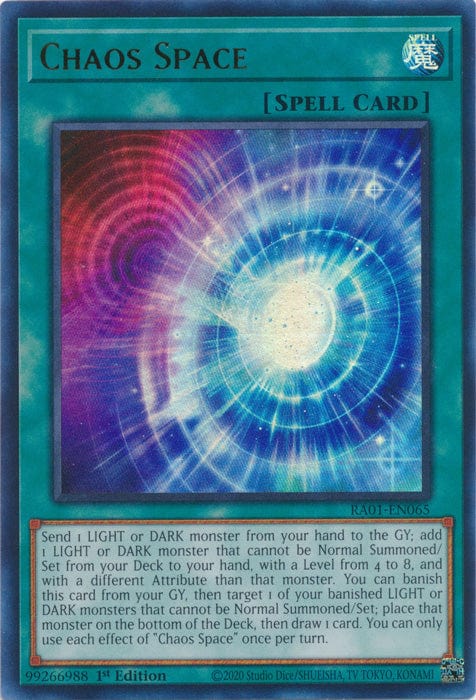 Chaos Space (UR) - RA01-EN065 - Ultra Rare - 1st Edition