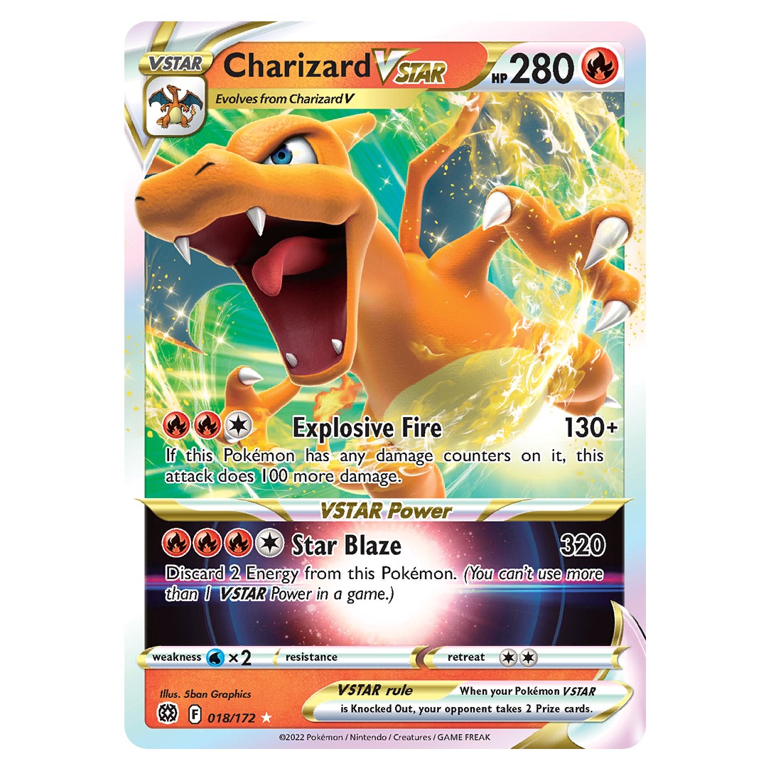 Charizard VSTAR 018/172 uit de Pokémon Brilliant Stars set