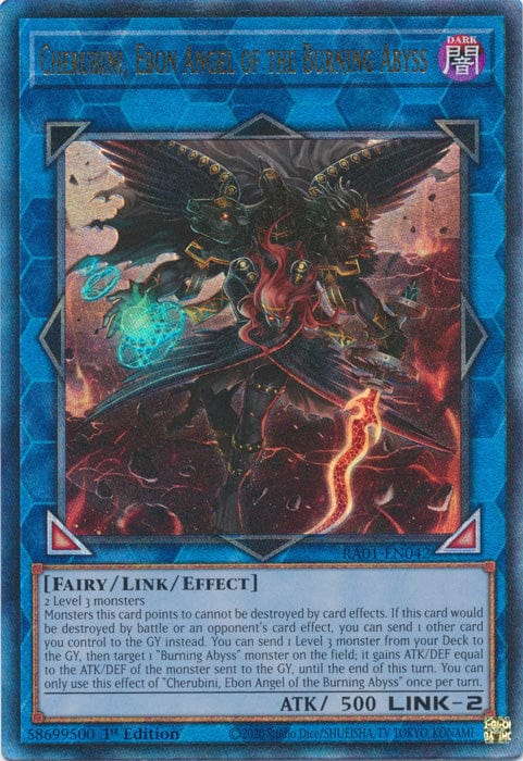 Cherubini, Ebon Angel of the Burning Abyss (PUR) - RA01-EN042 - Prismatic Ultimate Rare - 1st Edition