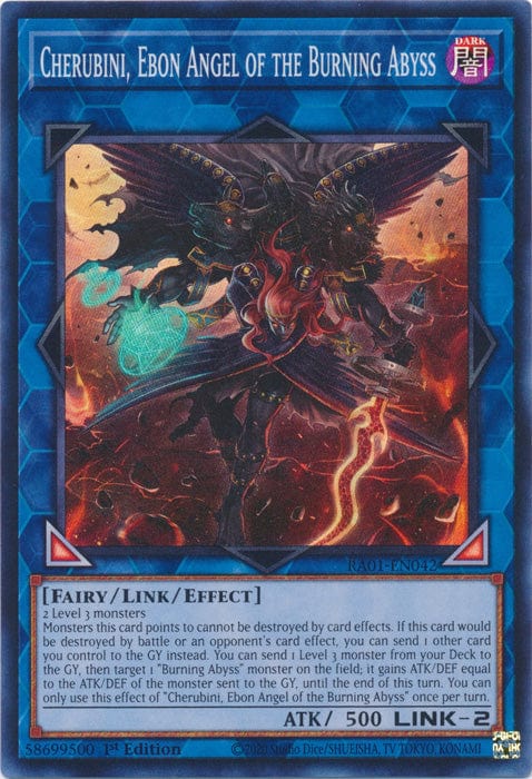 Cherubini, Ebon Angel of the Burning Abyss - RA01-EN042 - Super Rare - 1st Edition