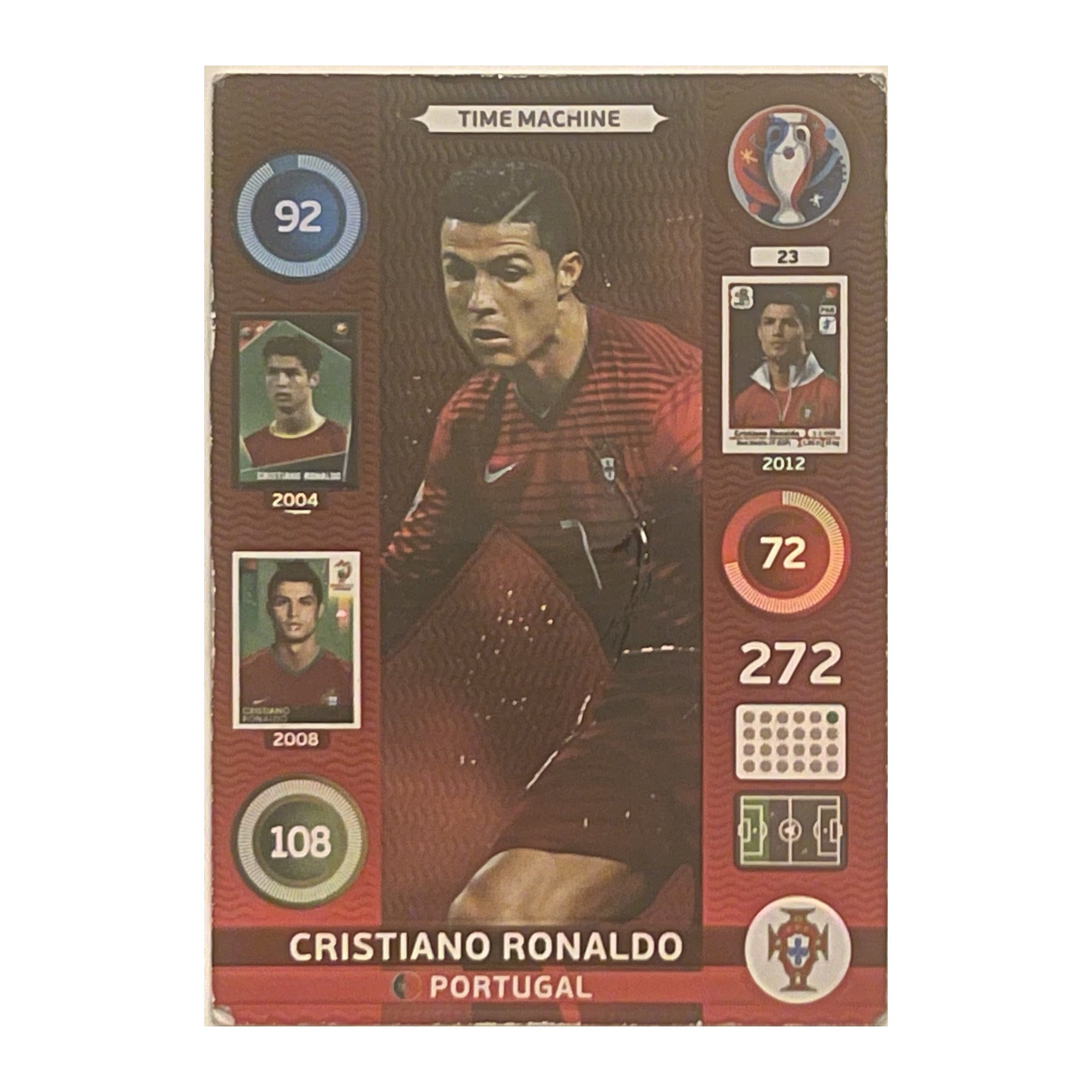 Cristiano Ronaldo - Panini Adrenalyn XL FIFA 365 2017 (Time Machine) [108] - voetbalkaart voorkant