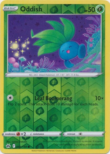 Crown Zenith - 001/159 - Oddish - Reverse Holo