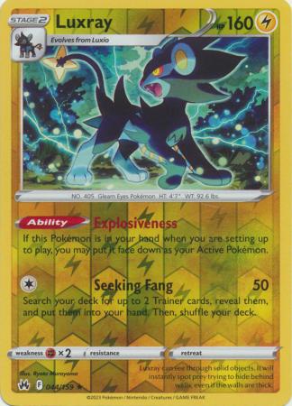 Crown Zenith - 044/159 - Luxray - Reverse Holo