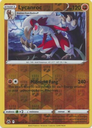 Crown Zenith - 074/159 - Lycanroc - Reverse Holo